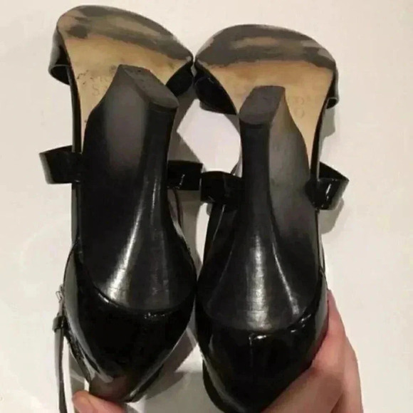 Franco Sarto Heels 7 Patent Leather Funky Chunky - Picture 7 of 8